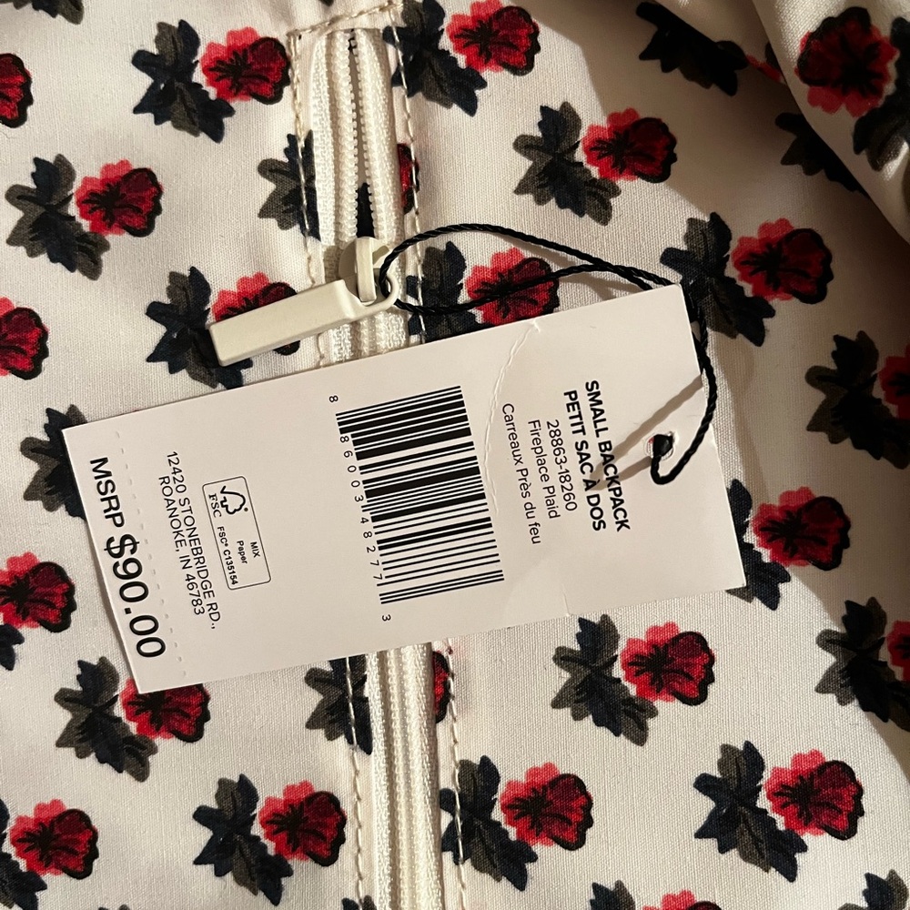 Vera Bradley Fireplace Plaid Mini Backpack NWT